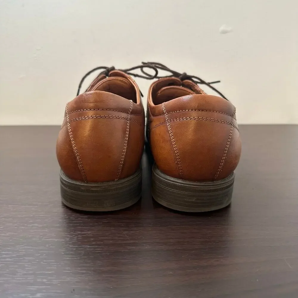 Florsheim Brown Leather Midtown Cap Toe Lace-Up Oxford Dress Shoes Size 10 Men's